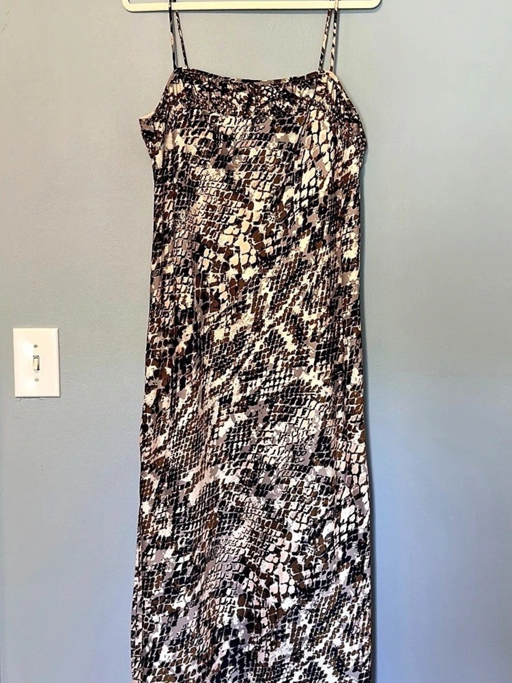Anthropologie Animal Print Maxi Dress